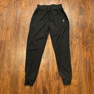 Three Nails Sweat Pants Joggers Black Men’s Sz S Drawstring Pockets